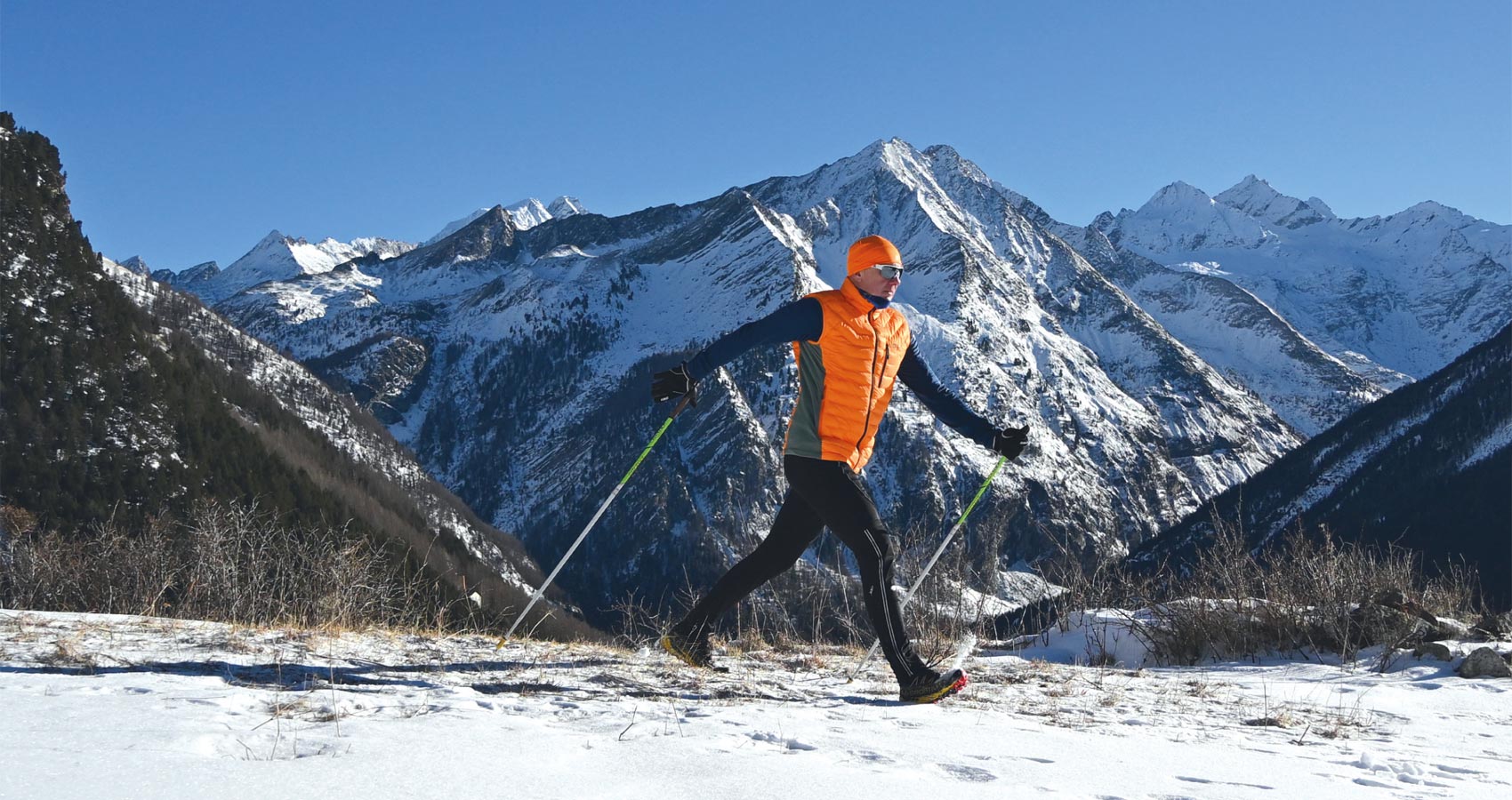 Marche nordique magazine balade hivernale dans les Alpes