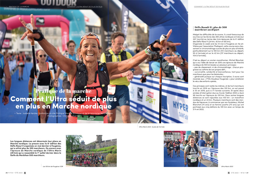 La course de l'Ultra-marin en marche nordique