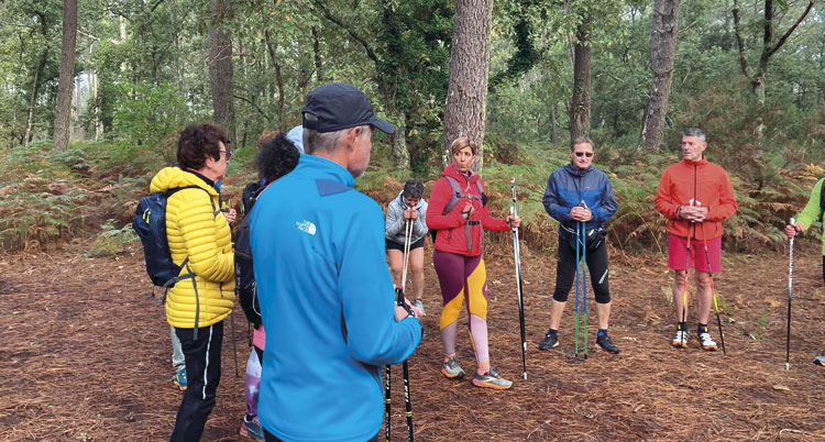 Stage de coaching en marche nordique avec Nathalie Gilbert